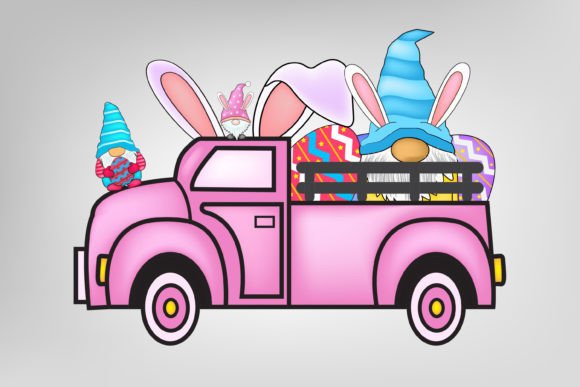 Download Easter Gnome Truck with Eggs - Premium Resources