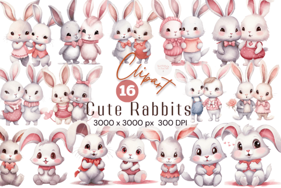 Download Watercolor Bunny Clipart for Girl - Watercolor bunny clipart Collection